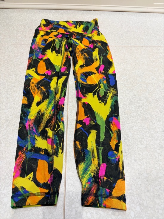 lululemon athletica Pants - Lululemon Black Multicolor Brushstroke Leggings